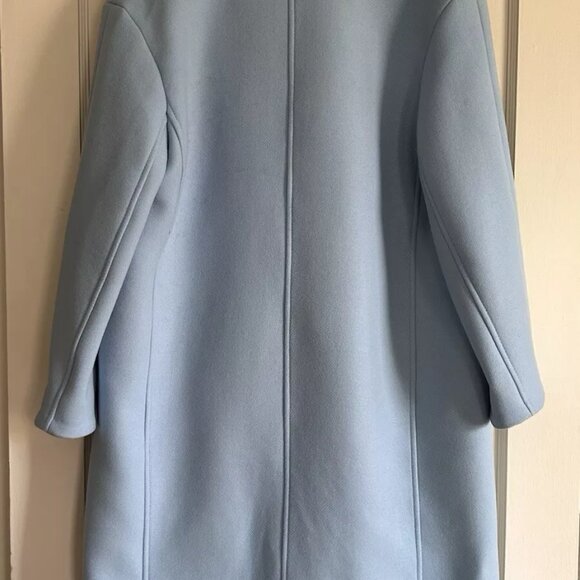 Zara Premium Collection Sky Blue Oversize Wool Blend Coat XS-M - Picture 3 of 8